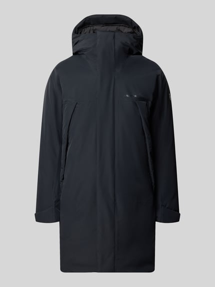 Produktfoto, Parka mit Futter aus Alcantara Modell 'Treeline HIPE' von Peak Performance w kolorze czarnym, krój regular fit, zamek błyskawiczny kryty, Długość tyłu w rozmiarze M: 102 cm, szerokość ramion w rozmiarze M: 52 cm, szerokość klatki piersiowej w rozmiarze M: 62 cm, długość rękawów w rozmiarze M: 60 cm, podszewka z alcantary