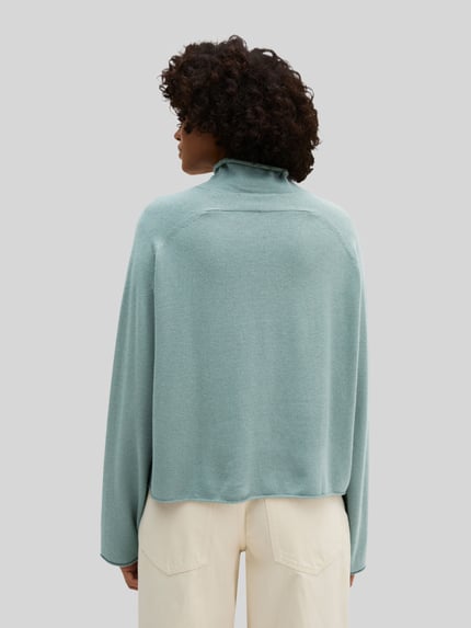 Marc O'Polo Rollkragenpullover mit Mock Neck Aqua 5