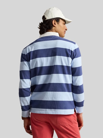 Polo Ralph Lauren Regular Fit Rugbyshirt aus reiner Baumwolle Blau 5
