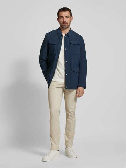 Christian Berg Men Parka mit Pattentaschen Marine 1