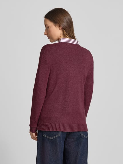 VILA Regular Fit Longsleeve aus Viskose-Mix Modell 'Viril' Pflaume 5