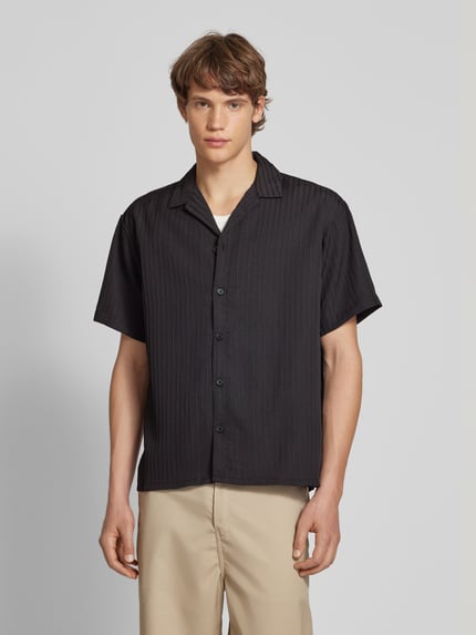 JACK & JONES Freizeithemd mit Knopfleiste Modell 'MASSIMO' Black 4