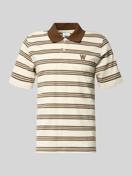 Slim Fit Poloshirt mit Label-Stitching Modell 'Colton' Shop The Look MANNEQUINE