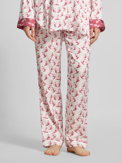 Christian Berg Woman Regular Fit Pyjama-Hose mit Tunnelzug Offwhite 4