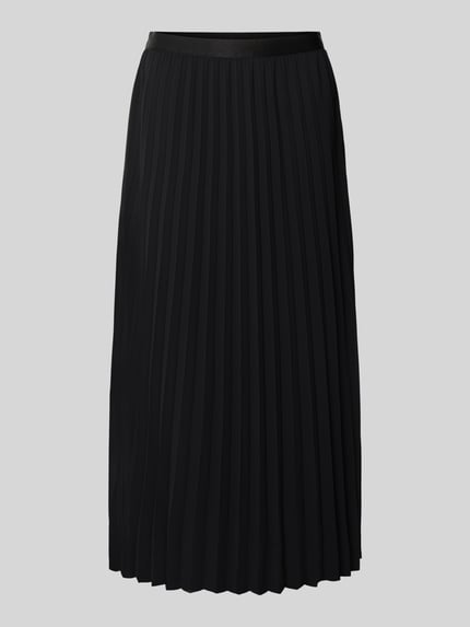 s.Oliver BLACK LABEL Soepele plissérok met viscose voering Zwart - 2