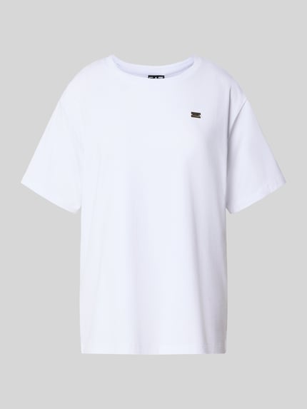 Regular Fit T-Shirt aus Baumwoll-Mix mit Logo-Applikation Shop The Look MANNEQUINE