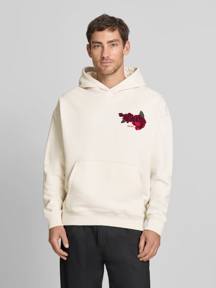 HUGO Regular Fit Hoodie aus reiner Baumwolle Modell 'DAGETHOOD' Weiss 4