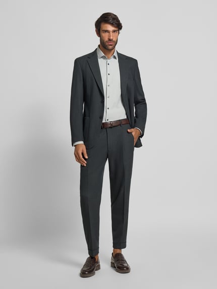 Strellson Regular Fit Anzughose mit Woll-Anteil Modell 'LUIS' Dunkelgruen 1