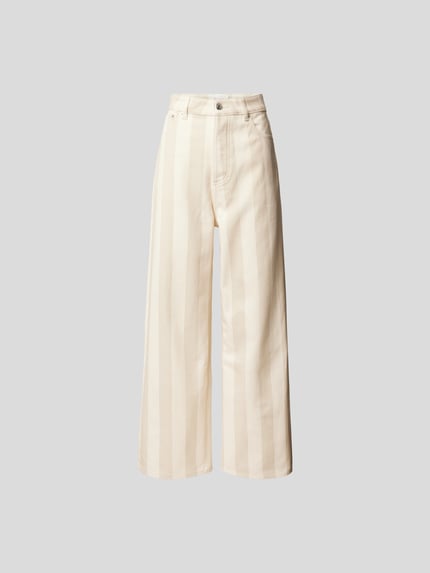 Nanushka Loose fit jeans met streepmotief Ecru - 2
