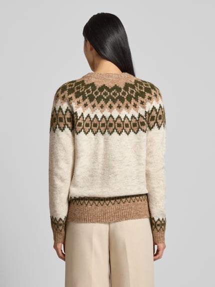 FREE/QUENT Relaxed Fit Strickjacke mit Woll-Anteil Modell 'Novala' Beige 5