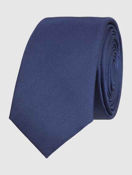 MONTI Stropdas van pure zijde (5 cm) Donkerblauw - 1