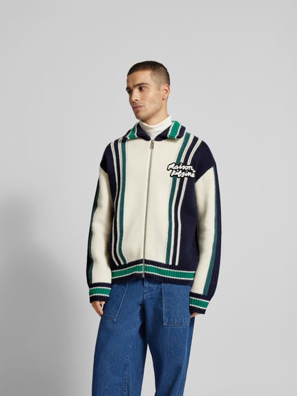 MAISON KITSUNÉ Jeansjacke mit Knopfleiste Multi Stylebop 4