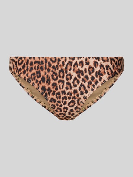 PIECES Bikinibroekje met all-over motief, model 'BAOMI' Lichtbruin - 1