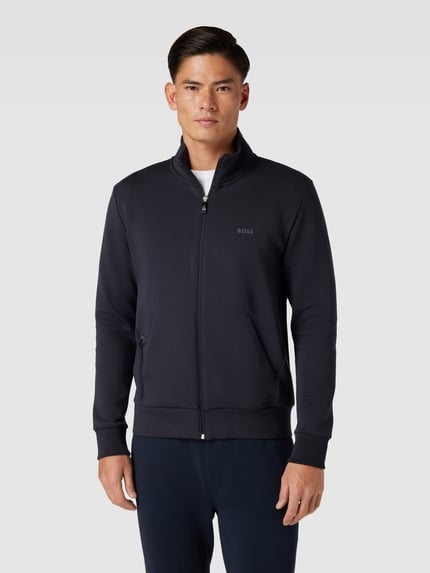 BOSS Green Sweatjacke mit Stehkragen Modell 'Skaz' Marine 4