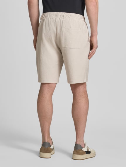 Fynch-Hatton Bermudas mit Strukturmuster und elastischem Bund Offwhite 5