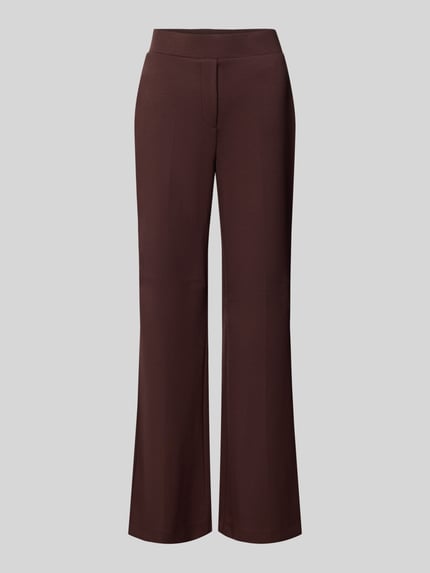Produktfoto, Flared Cut Hose mit elastischem Bund von Christian Berg Woman in Braun, Material-Mix mit Viskose-Anteil, sichtbare Gesäßtaschen