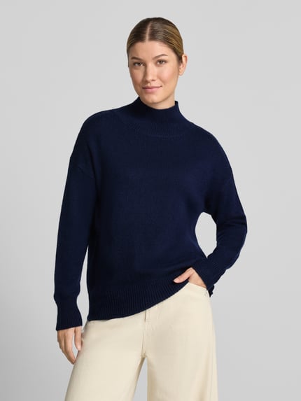 0039 Italy Strickpullover aus Kaschmir-Mix mit Woll-Anteil Modell 'Nina' Marine 4