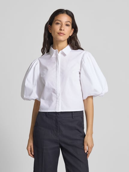 GUIDO MARIA KRETSCHMER WOMAN Regular fit blouse met pofmouwen, model 'CLAIRE' Wit - 4