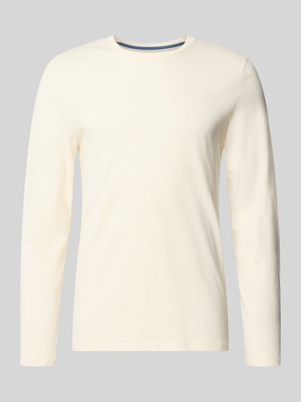 Christian Berg Men Slim Fit Longsleeve aus reiner Baumwolle Offwhite 1