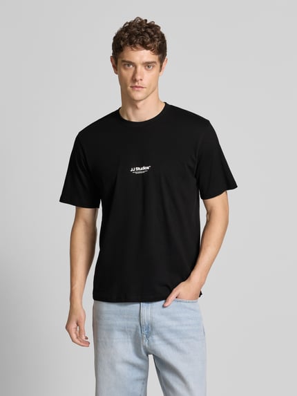 JACK & JONES T-shirt z okrągłym dekoltem model 'SOHO' BLACK 4