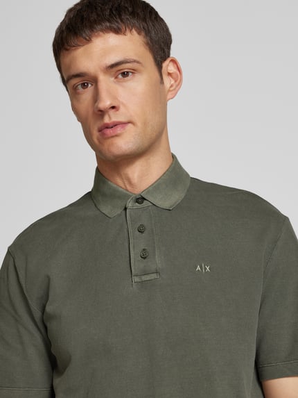 Armani Exchange Poloshirt mit kurzer Knopfleiste Oliv 3