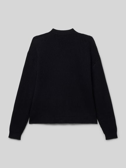 ONLY Regular fit gebreid jack van viscosemix, model 'MANDY' Zwart - 3