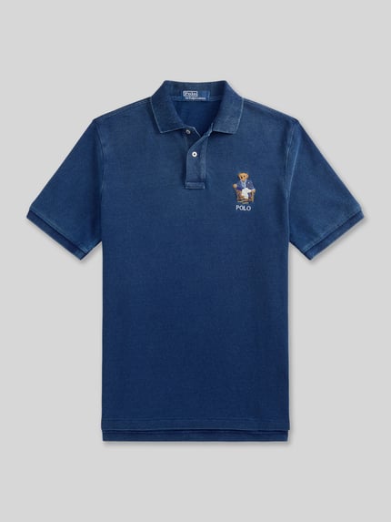 Polo Ralph Lauren Regular Fit Poloshirt mit Polo-Bear-Details Jeansblau 2