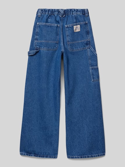 Element Jeansy z prostą nogawką i naszywką z logo model ‘CARPENTER’ Niebieski 3