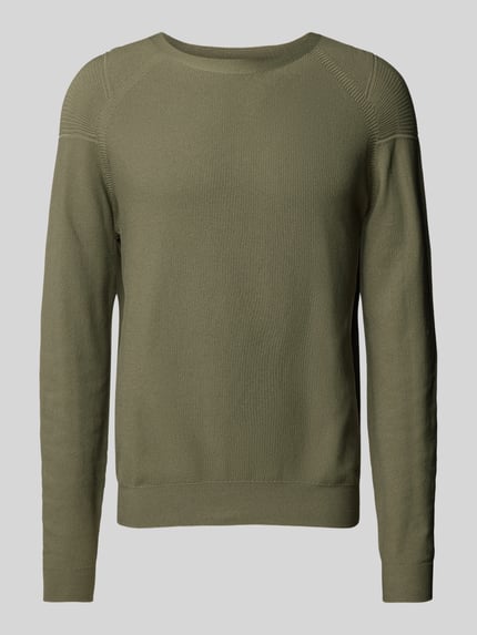 AlphaTauri Strickpullover mit Rundhalsausschnitt Modell 'FOSOP' Oliv 2