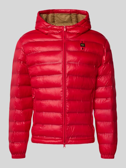 Blauer USA Steppjacke mit Kapuze Modell 'CHARLES' Rot 2