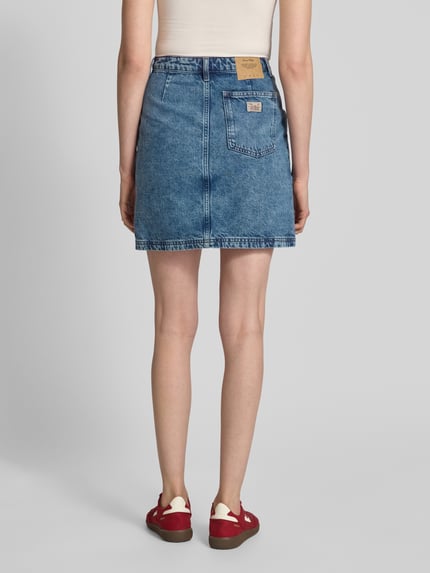 American Vintage Jeansrok met steekzakken, model 'JOYBIRD' Blauw - 5