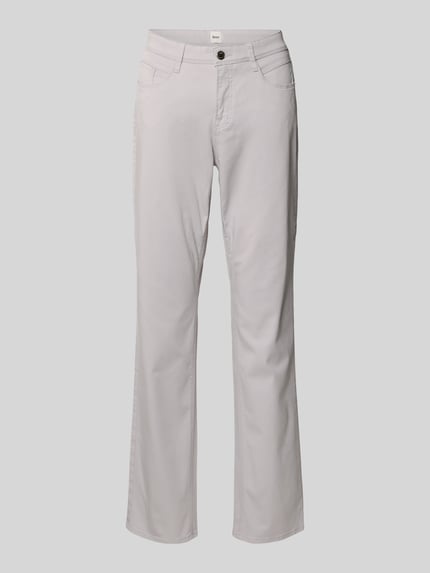 Produktfoto, Flared Fit stoffen broek met katoen en lyocell, 5-pocketmodel, knoop- en ritssluiting, Model 'Carola' van BRAX.