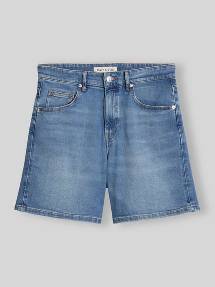 Marc O'Polo regular fit bermuda van katoenmix Oceaanblauw - 2