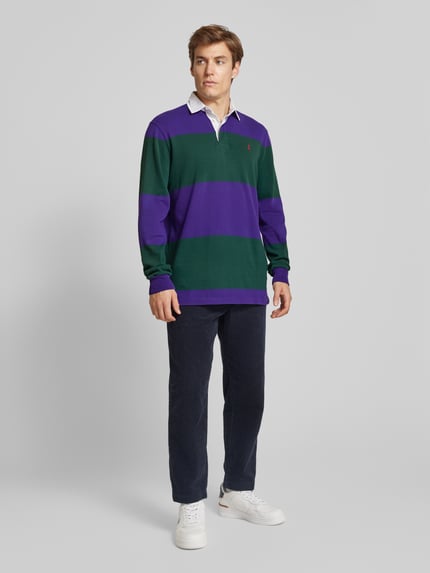 Polo Ralph Lauren Poloshirt mit Label-Stitching Lila 1
