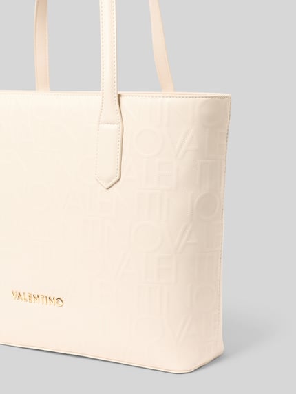 Valentino Bags Shopper mit Logo-Struktur Modell 'GYNEVRA RE' Ecru 2