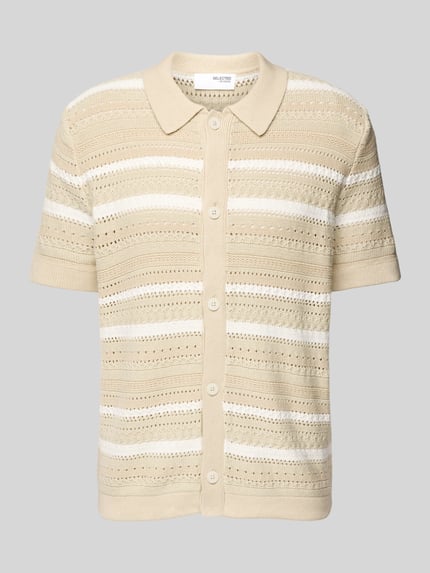Selected Regular Fit Freizeithemd mit Polokragen Modell 'PALO' Offwhite 2