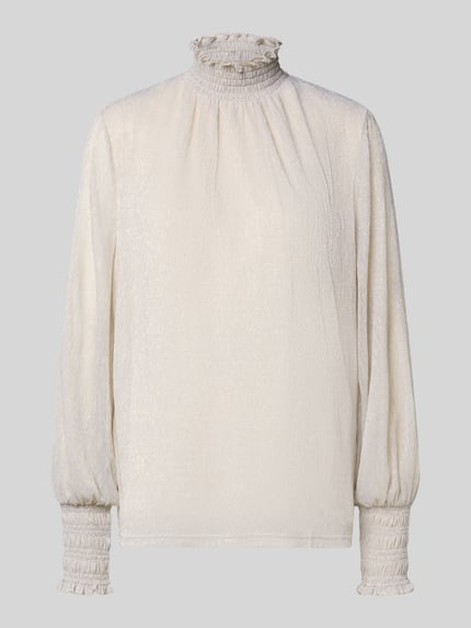 MOS MOSH Blusenshirt mit Stehkragen Modell 'Ximena' Beige 2