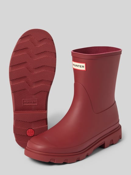 Hunter Gummistiefel mit profilierter Sohle Bordeaux 4