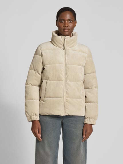 Tom Tailor Denim regular fit pufferjack in cordlook Beige - 4