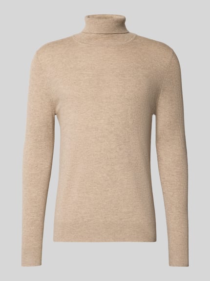 Rollkragenpullover aus Wolle-Kaschmir-Mix Shop The Look MANNEQUINE