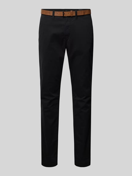 Tom Tailor Denim Slim fit chino met riem Zwart - 2