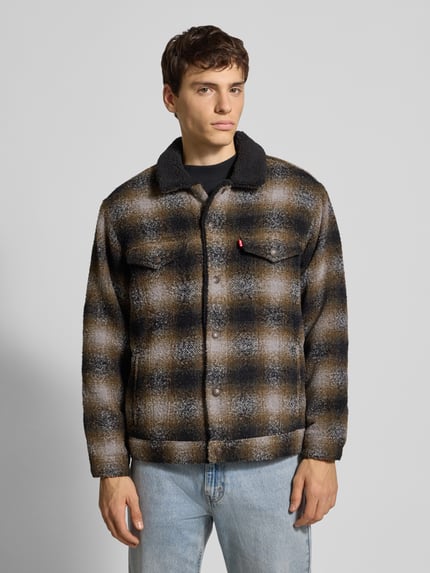 Levi's® Loose fit overhemdjack met wol Model 'James' Middenbruin - 4
