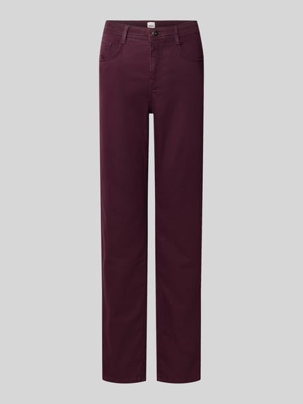 Productfoto, Regular Fit recht broek uit lyocell-mix met modal-katoen-aandeel model 'MARY' van Brax in bordeaux, Dames recht broek