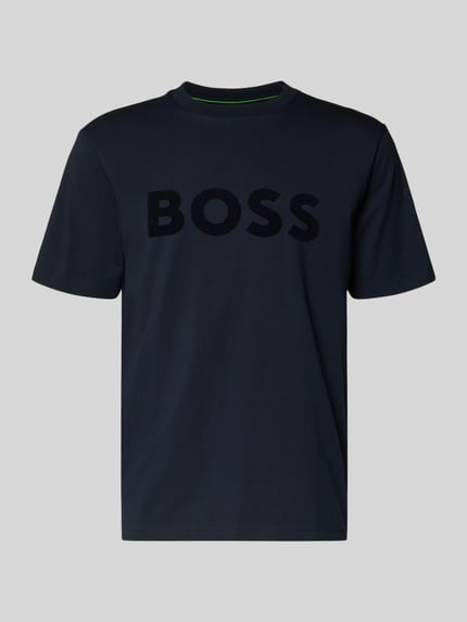 Produktfoto, Regular Fit T-Shirt aus Baumwoll-Mix Modell 'ICONIC' von BOSS Green, unifarben, kurzarm, Rundhals, Jersey-Stretch