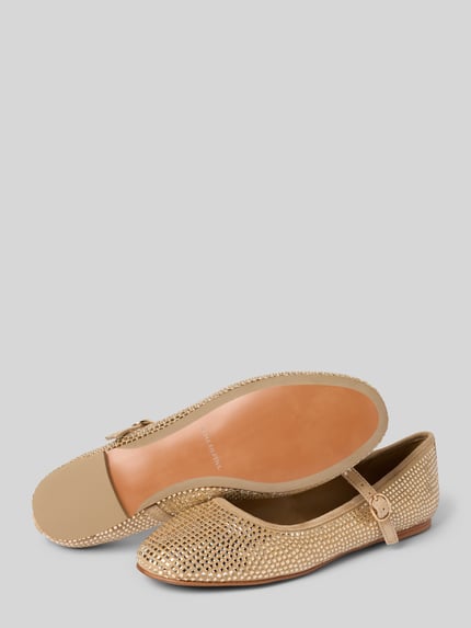Alma en Pena Ballerinas mit Ziersteinbesatz Sand 4