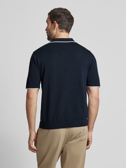 Selected Poloshirt met 1/2 mouwen, model 'MATTIS' Marineblauw - 5