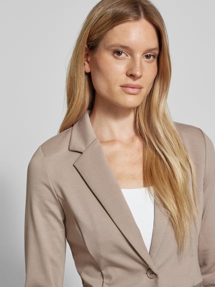 ICHI Slim fit blazer met paspelzakken, model 'KATE' Lichtbruin - 3