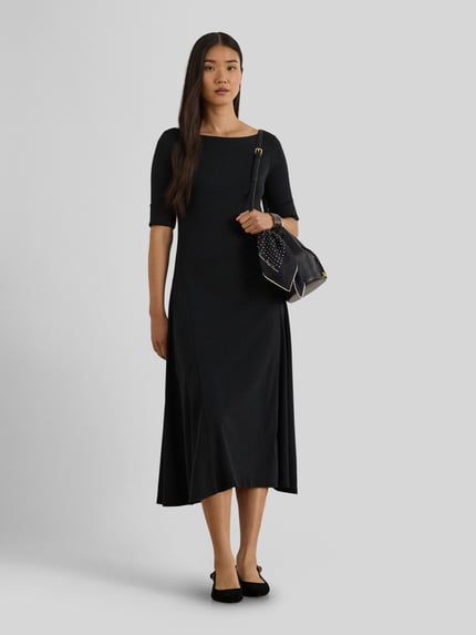 Lauren Ralph Lauren Regular Fit Jersey-Kleid aus Baumwoll-Mix Modell 'MUNZIE' Black 4
