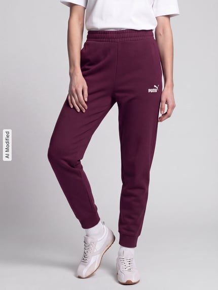 PUMA Comfort Fit Sweathose aus Baumwoll-Mix Modell 'No. 1' Bordeaux 4