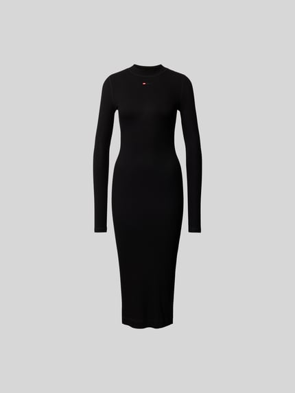 Diesel Midi-jurk met labelstitching BLACK - 2
